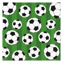 3-lagige Servietten „Soccer Ball“, 1/4, 33 x 33 cm, 20 Stück