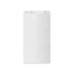 Weiße Papiertüte für Frühstücksbrötchen, 1,5 kg, 14+7 x 29 cm, 100 Stück