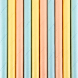Papierstrohhalme „Sparkling Balloons“, 20 cm, 4 Stück