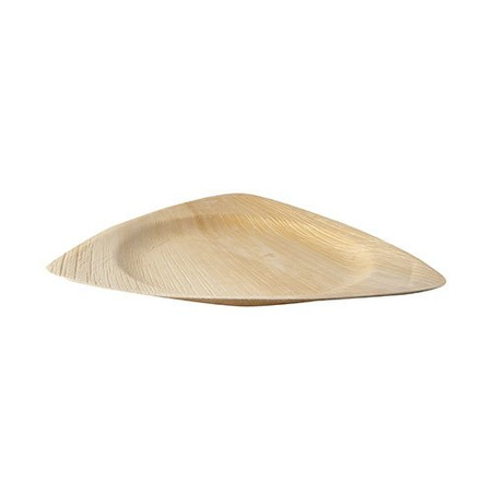 Dreieckiger Teller aus Palmblättern, 25 x 25 x 1,5 cm, 25 Stück