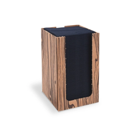 PREMIUM Airlaid-Servietten, schwarz, 20 x 20 cm + Spender, 100 Stück
