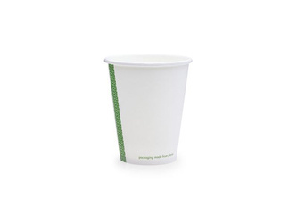 Weißer Vegware-Pappbecher, 250 ml, Durchmesser 80 mm, 50 Stück