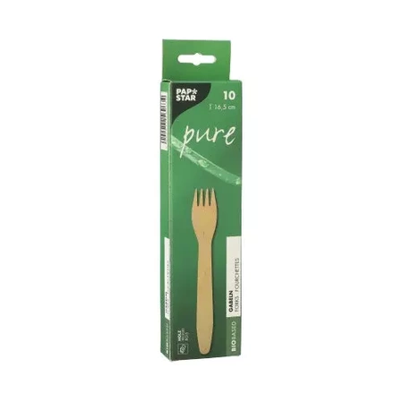 Holzgabeln 16,5 cm PURE, 10 Stück