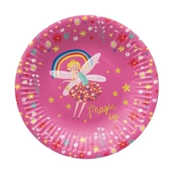 Runder Pappteller „Unicorn“, Durchmesser 18 cm, 8 Stück