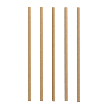 Kraftpapier-Strohhalme 8/250 mm, 100 Stück