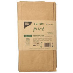 Papiermüllsäcke, 120 l, 95 x 70 x 25 cm, 3 Stück