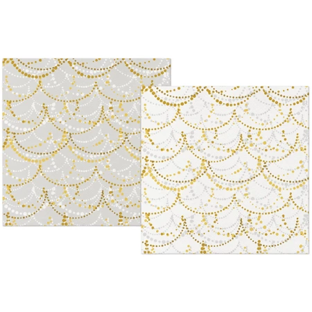 Premium-Airlaid-Servietten, „Festive Garland“, 1/4, 40 x 40 cm, 50 Stück