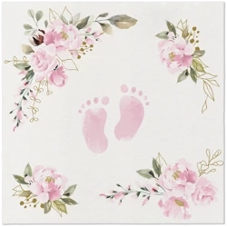 Premium-Airlaid-Servietten, „Feet“, 1/4, 40 x 40 cm, 50 Stück