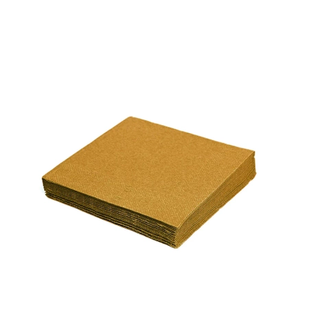 3-lagige goldene Servietten, 1/4, 33 x 33 cm, 20 Stück