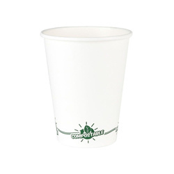 Weißer Papierbecher EcoUp, 350 ml, Durchmesser 90 mm, 50 Stück