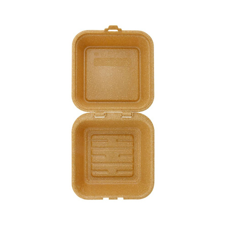 Wiederverwendbare Burgerboxen, braun, 16 x 15 x 8,5 cm, 60 Stück