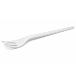 C-PLA-Gabeln, weiß, wiederverwendbar, 17 cm, 50 Stück