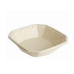 Schale aus Zuckerrohr, 650 ml, 18,3 x 18,3 x 4,2 cm, 50 Stück