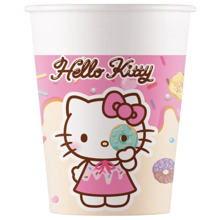 Papierbecher „Hello Kitty & Kuromi“, 200 ml, 8 Stück