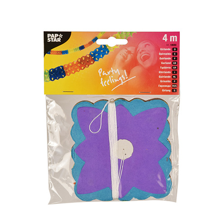 Bunte Papiergirlande, Durchmesser 11,5 cm, Länge 4 m, 1 Stück