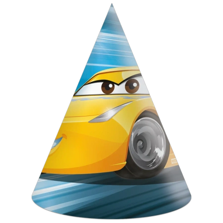 Papierhütchen „Autos / Cars“, 6 Stück