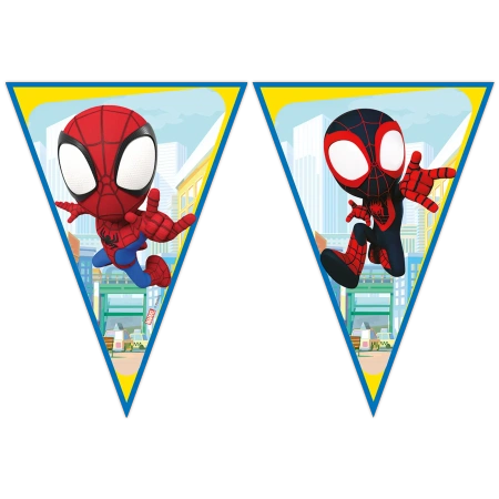 Papierflaggen-Girlande „Spidey“, 2,3 m, 1 Stück