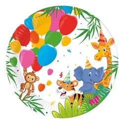 Papierteller „Jungle“, 20 cm, 8 Stück