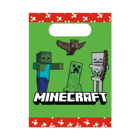 „Minecraft“-Papiertüten, 16 x 22 cm, 4 Stück
