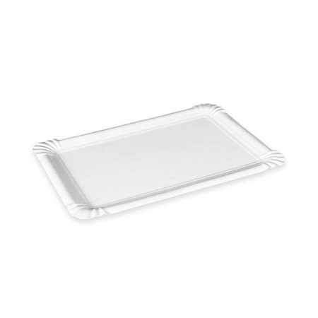 Weißer Papier-Waffelteller, 13 x 20 cm, 250 Stück