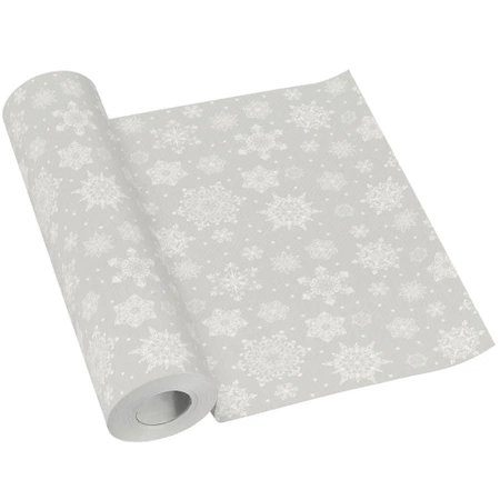 PREMIUM-Papiertischläufer auf Rolle, „Snowflakes Silver“, 40 cm x 24 m, 1 Stück