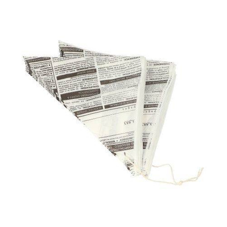 Papiertüten in Kegelform „Newsprint“, 27 x 19 x 19 cm, 125 g, 1000 Stück