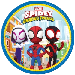 Pappteller „Spidey“, 23 cm, 8 Stück