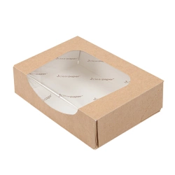Schachtel mit Sichtfenster aus Papier, 17,5 x 12 x 4,5 cm, 50 Stück