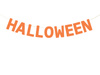 Oranger Papierbanner „Halloween“, 250 cm, 1 Stk.