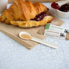 Weiße Papierspeiselöffel für Eiscreme, 11,5 cm, 50 Stück