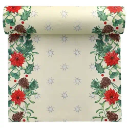 PREMIUM-Papiertischläufer auf Rolle, „Winterly“, 40 cm x 24 m, 1 Stück