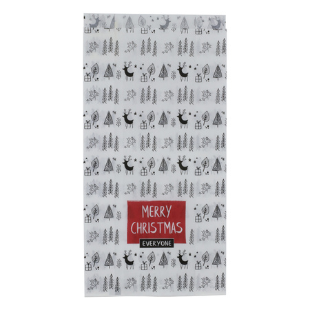 Weiße Papiertüte für Weihnachten, 15,5 x 29 cm, 1000 Stück