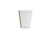 Weißer Vegware-Pappbecher, 250 ml, Durchmesser 80 mm, 50 Stück