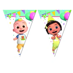 Papierflaggen-Girlande „CoComelon“, 2,3 m, 1 Stück