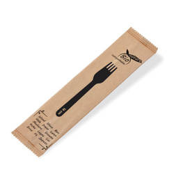 Einzeln verpackte Holzgabeln, 16 cm, 100 Stück