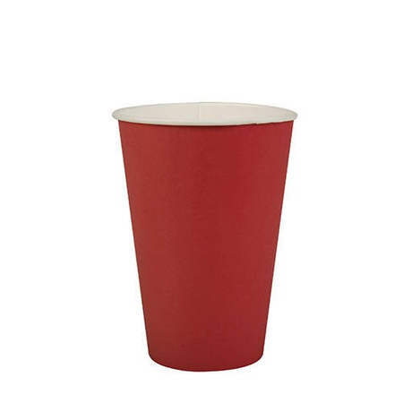 Roter Pappbecher, 200 ml, Durchmesser 70 mm, 20 Stück