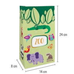Papiertüte „ZOO“, 14 x 8 x 24 cm, 50 Stück