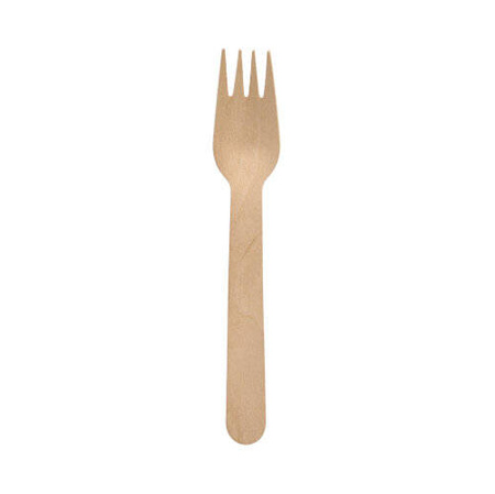 Gewachste Holzgabeln, 16 cm, 100 Stück