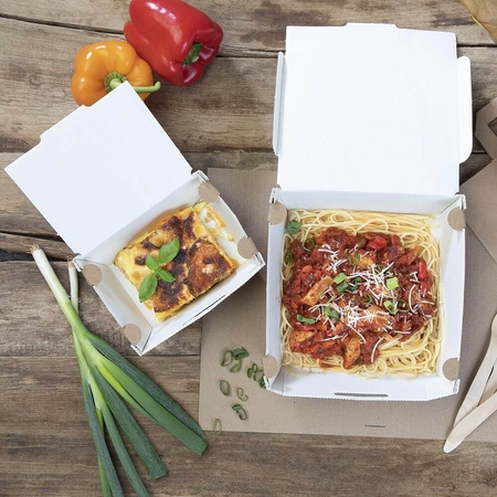 Thermobox mit Klappdeckel, 1700 ml, 22 x 21 x 7 cm, 25 Stück