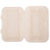 Zuckerrohr-Menübox, ungeteilt, zweilagig, 1000 ml, 22,7 x 15,2 x 7,6 cm, 50 Stück