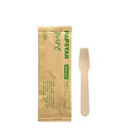 Eislöffel aus Holz, 9,4 cm, einzeln verpackt, 50 Stück
