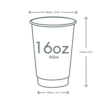 Doppelwandiger Kraftpapierbecher, 350 ml, Durchmesser 90 mm, 25 Stück
