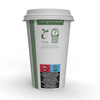 Weißer Vegware-Pappbecher, 450 ml, Durchmesser 90 mm, 50 Stück