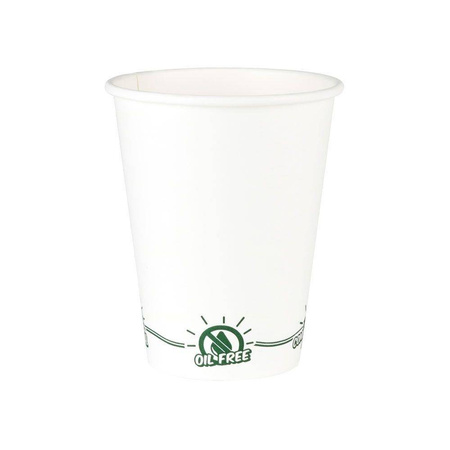 Weißer Papierbecher EcoUp, 350 ml, Durchmesser 90 mm, 50 Stück