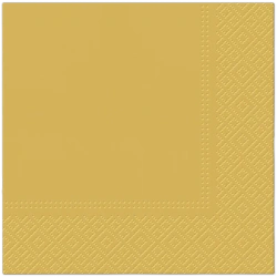 3-lagige Servietten, goldfarben, 1/4, 33 x 33 cm, 20 Stück