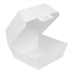 Thermobox für Burger, Weiß, Größe „L+“, 14,4 x 13,6 x 9,2 cm, 50 Stück