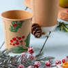 Kraftpapierbecher, Dispersionsbeschichtung, „Christmas“, 250 ml, Durchmesser 80 mm, 50 Stück