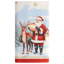 Papiertischdecke im Stofflook „Dear Santa“, 120 x 180 cm, 1 Stück