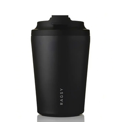 RAGS'y Simply Cup Thermobecher, Keramik, schwarz, 340 ml, 1 Stück