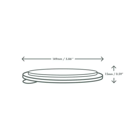 PLA-Deckel für Vegware-Salatschüssel, Durchmesser 150 mm, 50 Stück